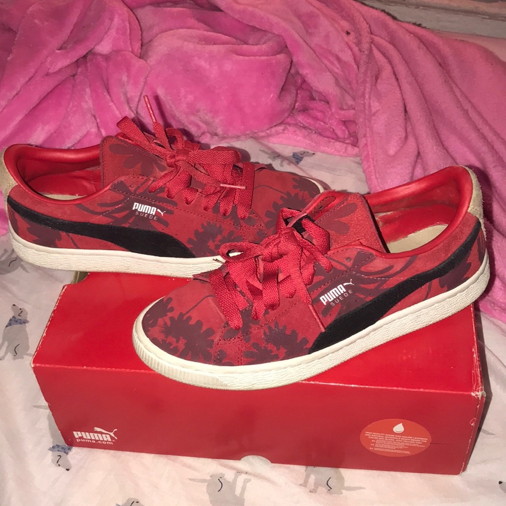 Suede Tropical Jr high risk red-black puma shoes